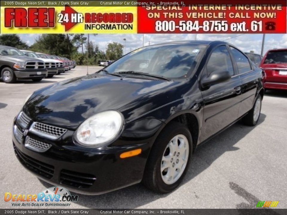 2005 Dodge Neon SXT Black / Dark Slate Gray Photo #1