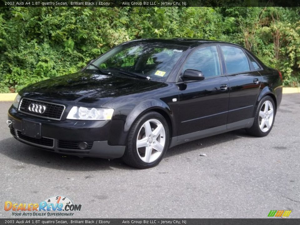 2003 Audi A4 1.8T quattro Sedan Brilliant Black / Ebony Photo #1