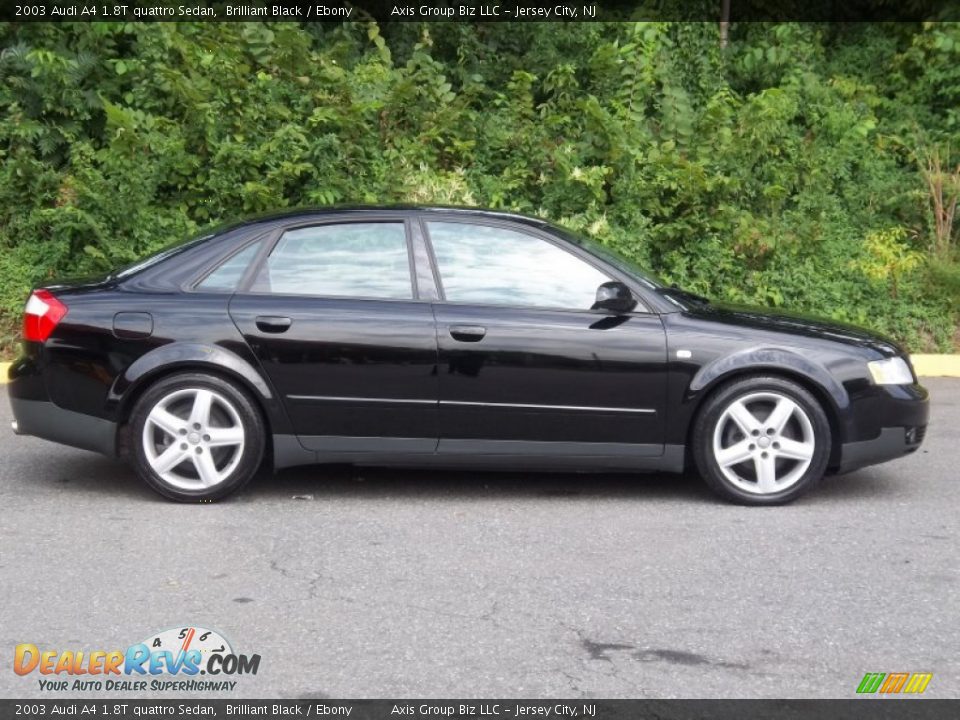 2003 Audi A4 1.8T quattro Sedan Brilliant Black / Ebony Photo #4