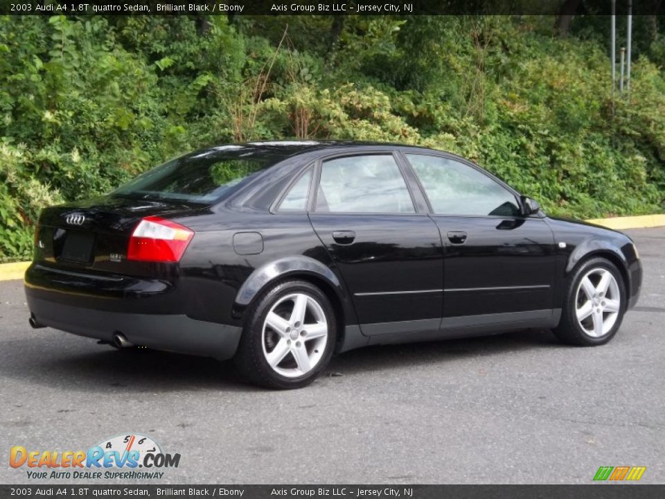 2003 Audi A4 1.8T quattro Sedan Brilliant Black / Ebony Photo #5