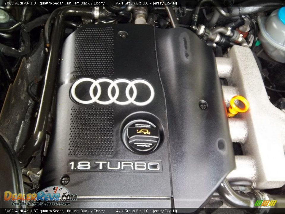 2003 Audi A4 1.8T quattro Sedan Brilliant Black / Ebony Photo #24