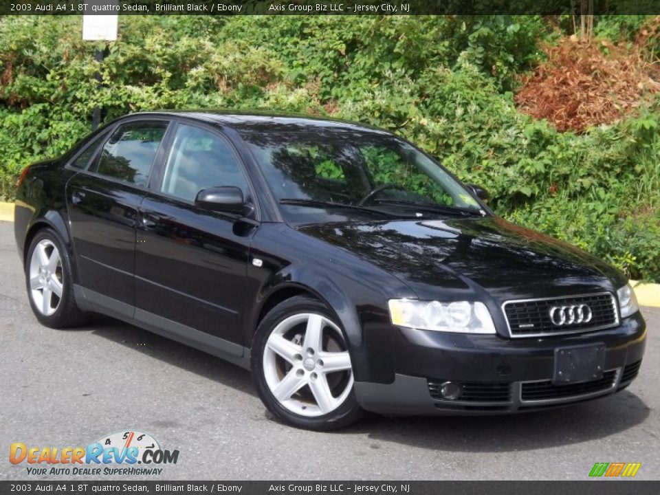 2003 Audi A4 1.8T quattro Sedan Brilliant Black / Ebony Photo #25