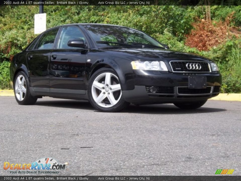 2003 Audi A4 1.8T quattro Sedan Brilliant Black / Ebony Photo #29