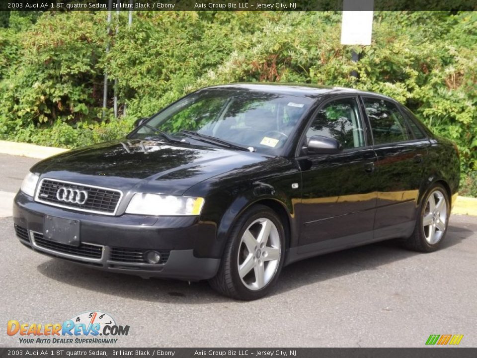 2003 Audi A4 1.8T quattro Sedan Brilliant Black / Ebony Photo #32