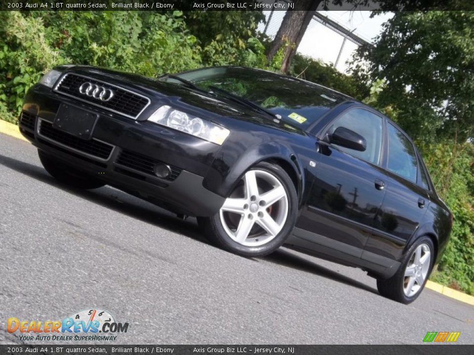 2003 Audi A4 1.8T quattro Sedan Brilliant Black / Ebony Photo #33