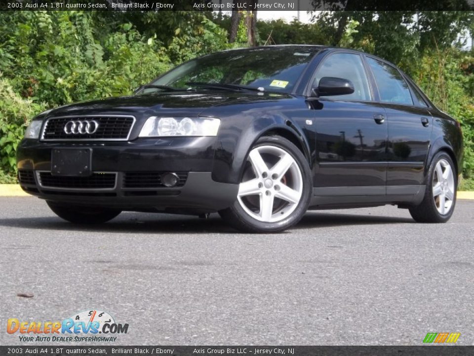 2003 Audi A4 1.8T quattro Sedan Brilliant Black / Ebony Photo #34