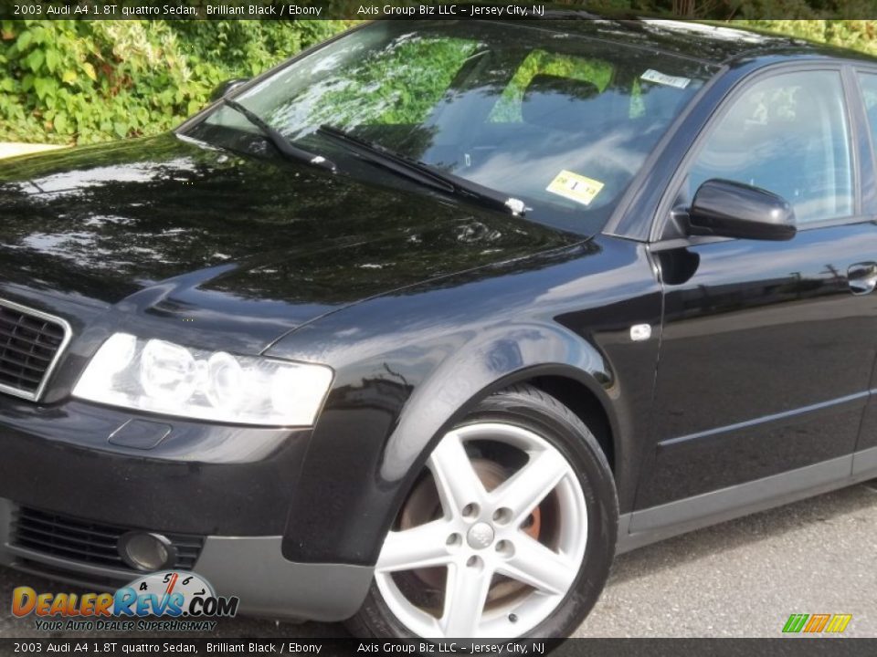 2003 Audi A4 1.8T quattro Sedan Brilliant Black / Ebony Photo #36