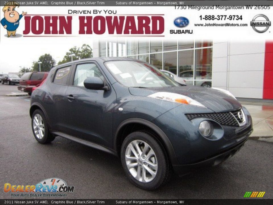 2011 Nissan Juke SV AWD Graphite Blue / Black/Silver Trim Photo #1