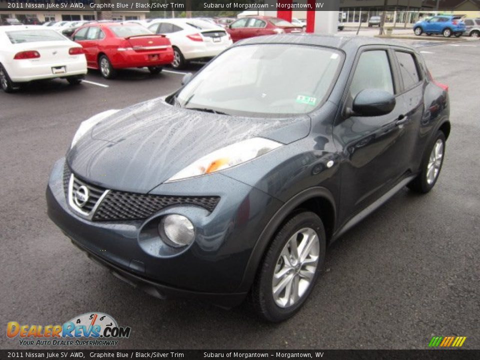 2011 Nissan Juke SV AWD Graphite Blue / Black/Silver Trim Photo #3
