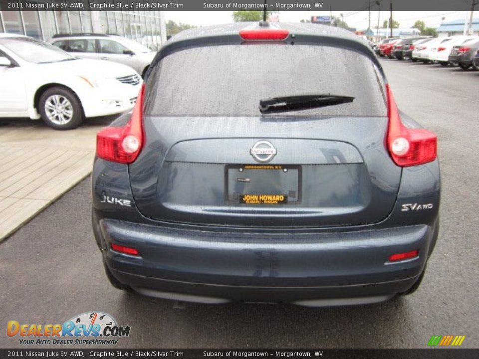 2011 Nissan Juke SV AWD Graphite Blue / Black/Silver Trim Photo #6