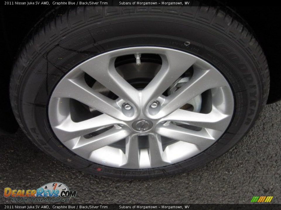 2011 Nissan Juke SV AWD Graphite Blue / Black/Silver Trim Photo #9