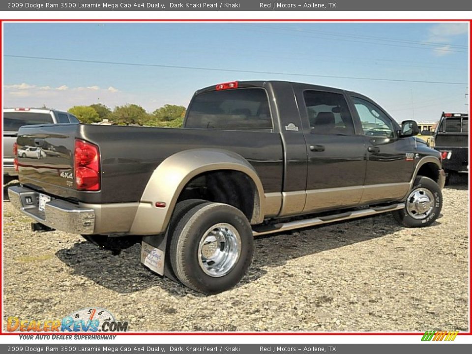 Dark Khaki Pearl 2009 Dodge Ram 3500 Laramie Mega Cab 4x4 Dually Photo #9