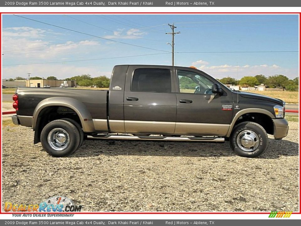 Dark Khaki Pearl 2009 Dodge Ram 3500 Laramie Mega Cab 4x4 Dually Photo #10