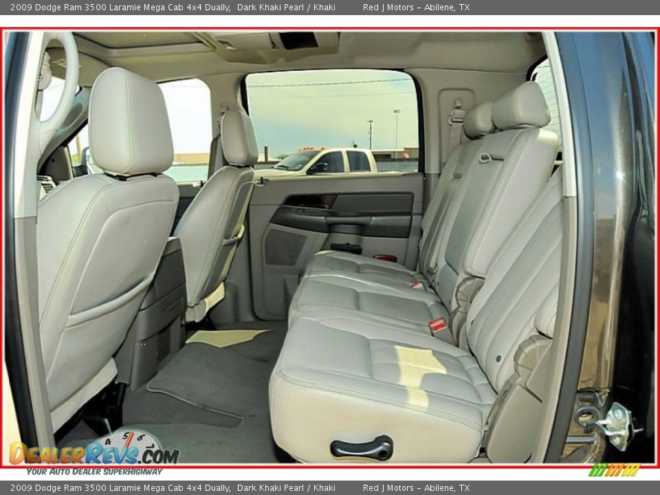 Khaki Interior - 2009 Dodge Ram 3500 Laramie Mega Cab 4x4 Dually Photo #21