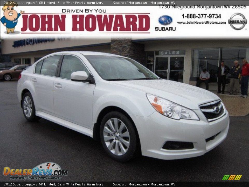 2012 Subaru Legacy 3.6R Limited Satin White Pearl / Warm Ivory Photo #1