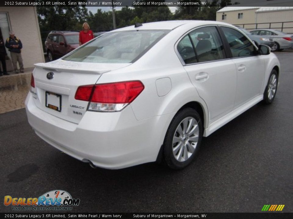 2012 Subaru Legacy 3.6R Limited Satin White Pearl / Warm Ivory Photo #7