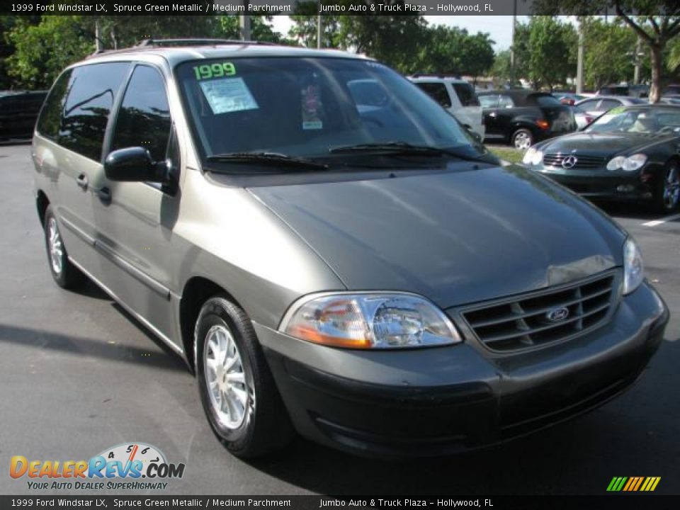 1999 Ford Windstar LX Spruce Green Metallic / Medium Parchment Photo #1