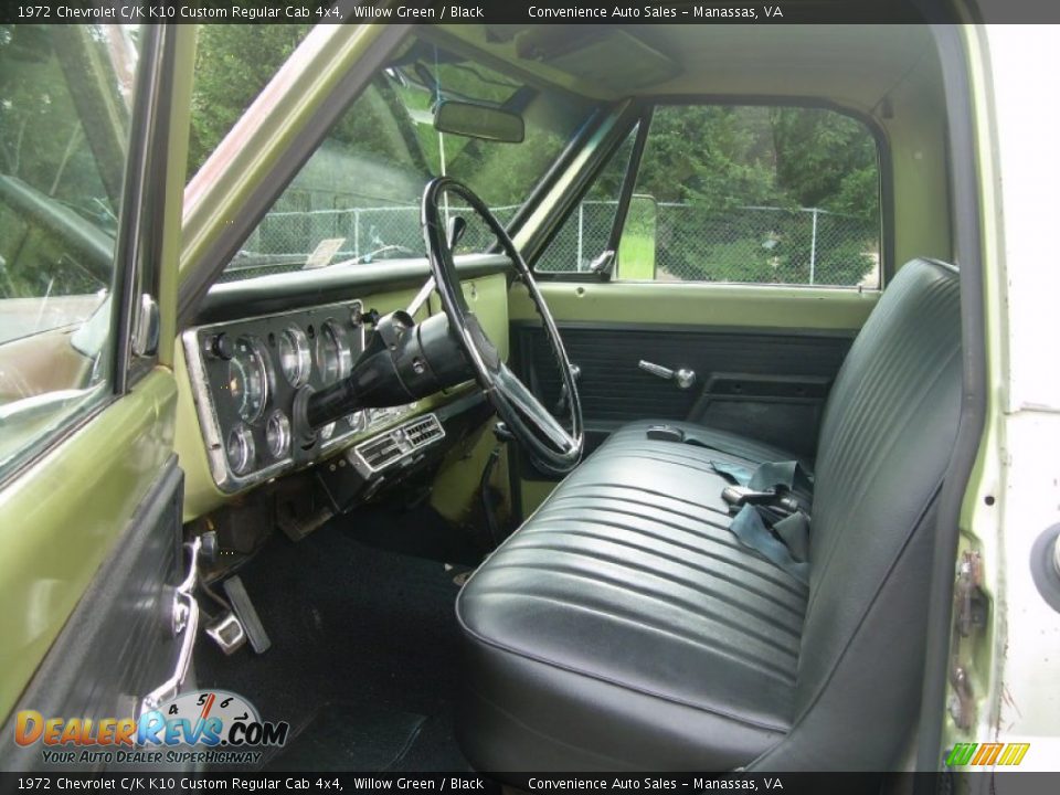 Black Interior - 1972 Chevrolet C/K K10 Custom Regular Cab 4x4 Photo #13
