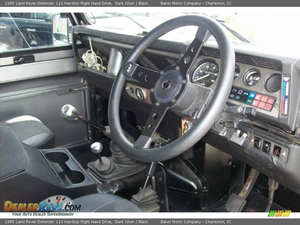 Black Interior - 1985 Land Rover Defender 110 Hardtop Right Hand Drive Photo #12