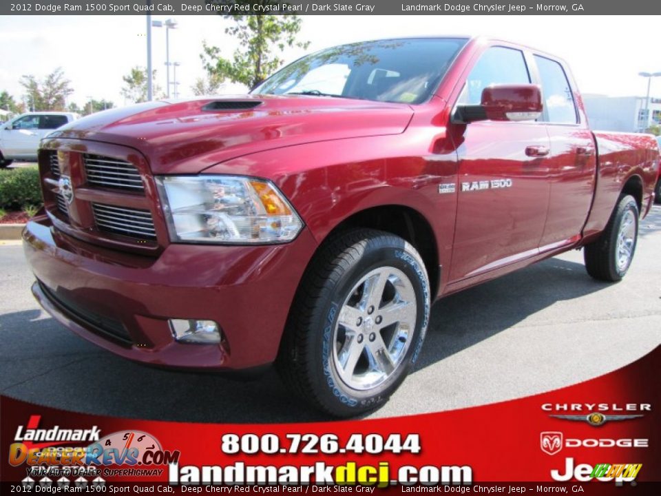 2012 Dodge Ram 1500 Sport Quad Cab Deep Cherry Red Crystal Pearl / Dark Slate Gray Photo #1