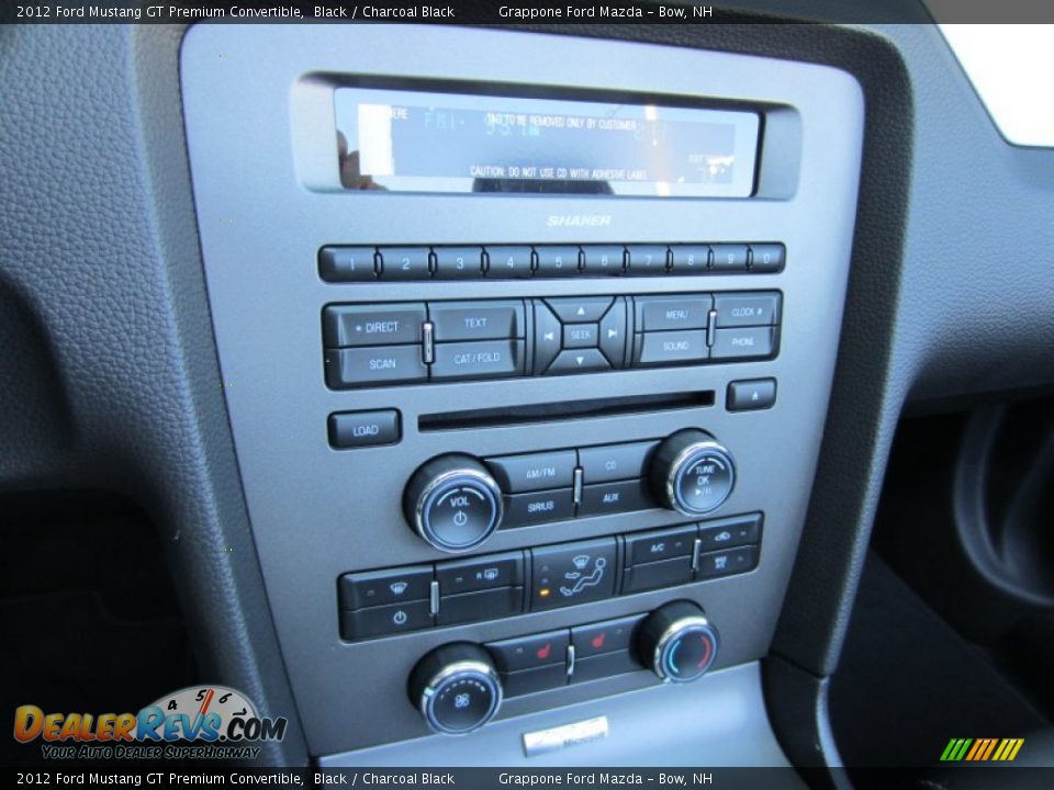 Controls of 2012 Ford Mustang GT Premium Convertible Photo #26