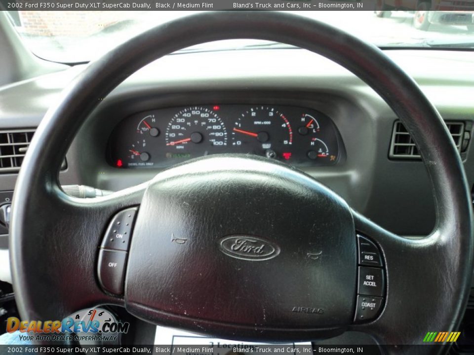 2002 Ford F350 Super Duty XLT SuperCab Dually Black / Medium Flint Photo #5