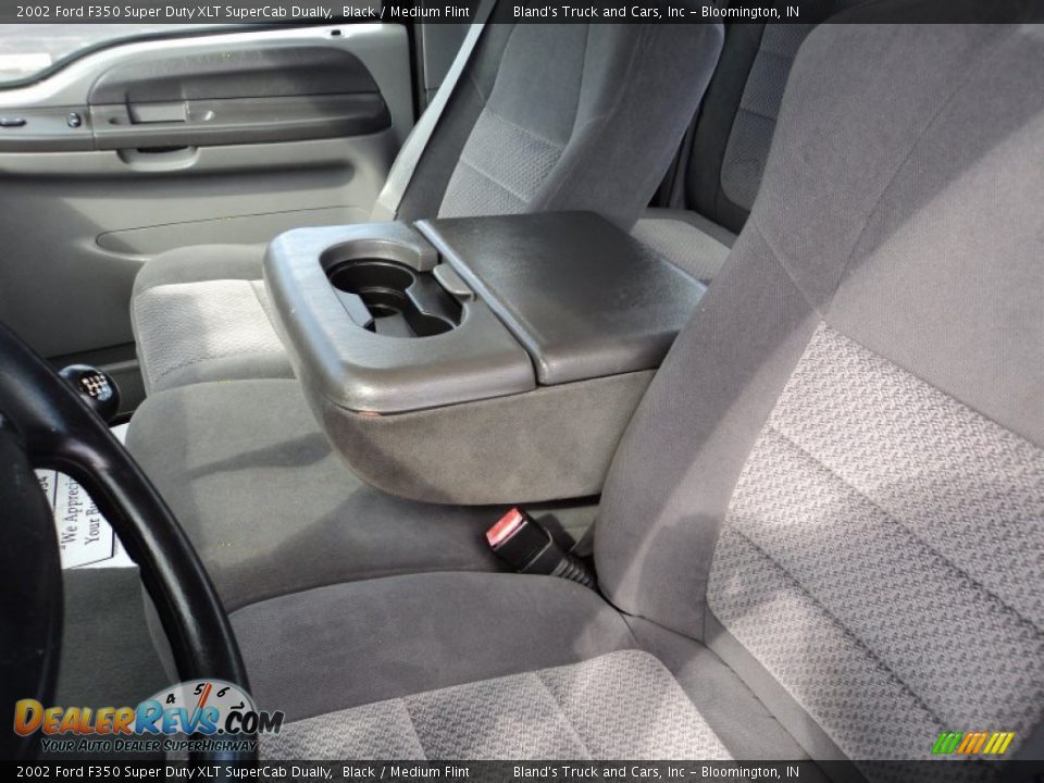2002 Ford F350 Super Duty XLT SuperCab Dually Black / Medium Flint Photo #16