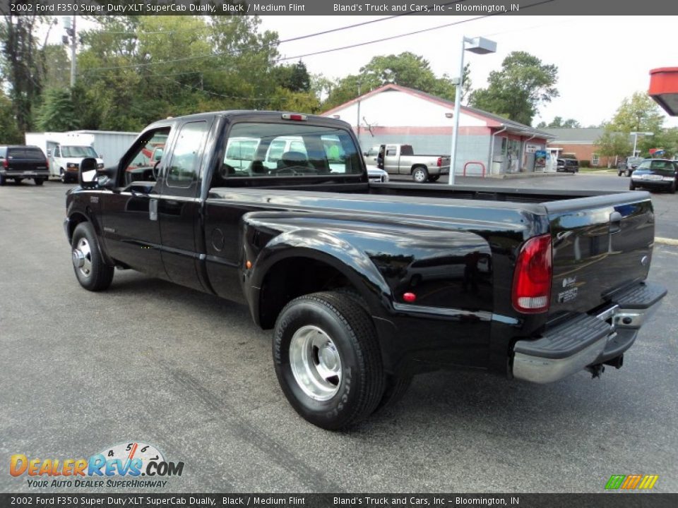 2002 Ford F350 Super Duty XLT SuperCab Dually Black / Medium Flint Photo #19