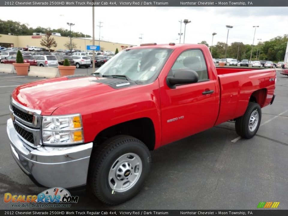 Front 3/4 View of 2012 Chevrolet Silverado 2500HD Work Truck Regular Cab 4x4 Photo #3