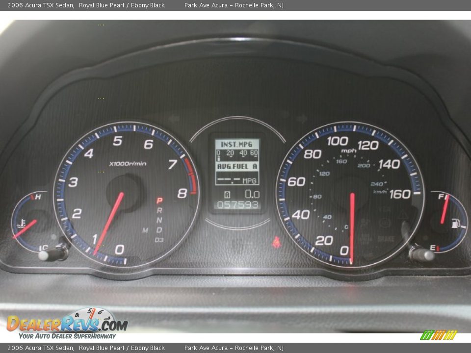 2006 Acura TSX Sedan Royal Blue Pearl / Ebony Black Photo #17