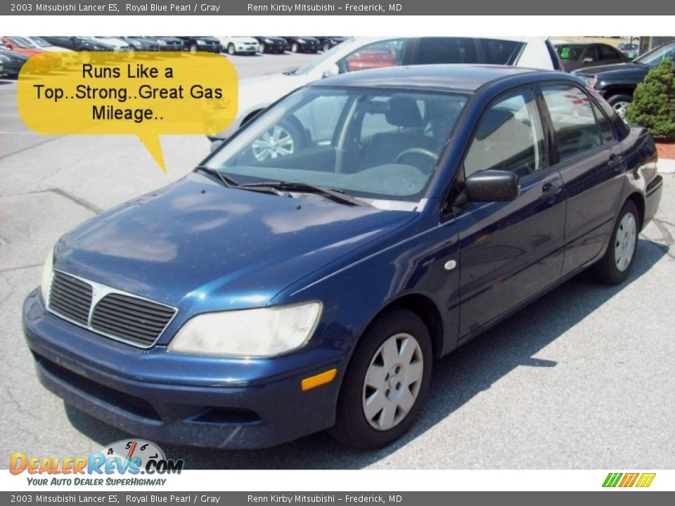 2003 Mitsubishi Lancer ES Royal Blue Pearl / Gray Photo #1