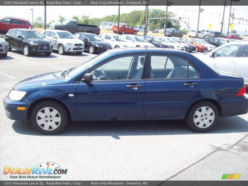 2003 Mitsubishi Lancer ES Royal Blue Pearl / Gray Photo #2