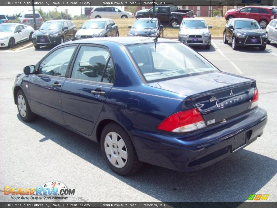 2003 Mitsubishi Lancer ES Royal Blue Pearl / Gray Photo #3
