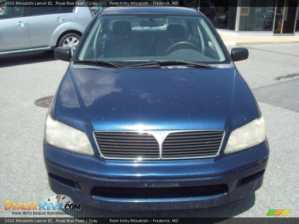 2003 Mitsubishi Lancer ES Royal Blue Pearl / Gray Photo #6