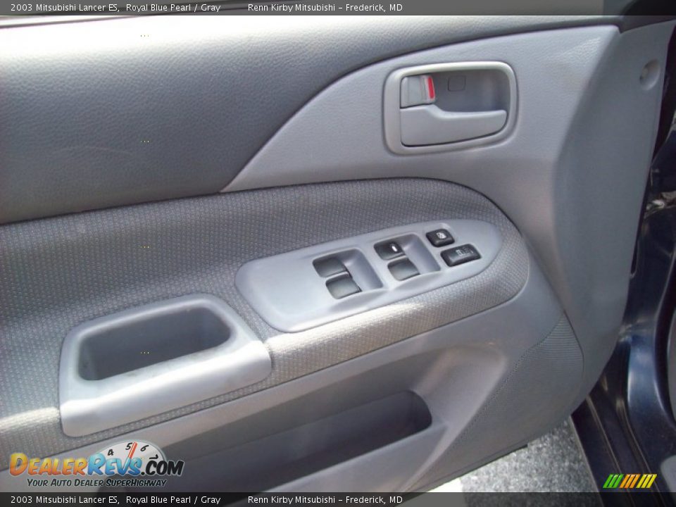 2003 Mitsubishi Lancer ES Royal Blue Pearl / Gray Photo #7