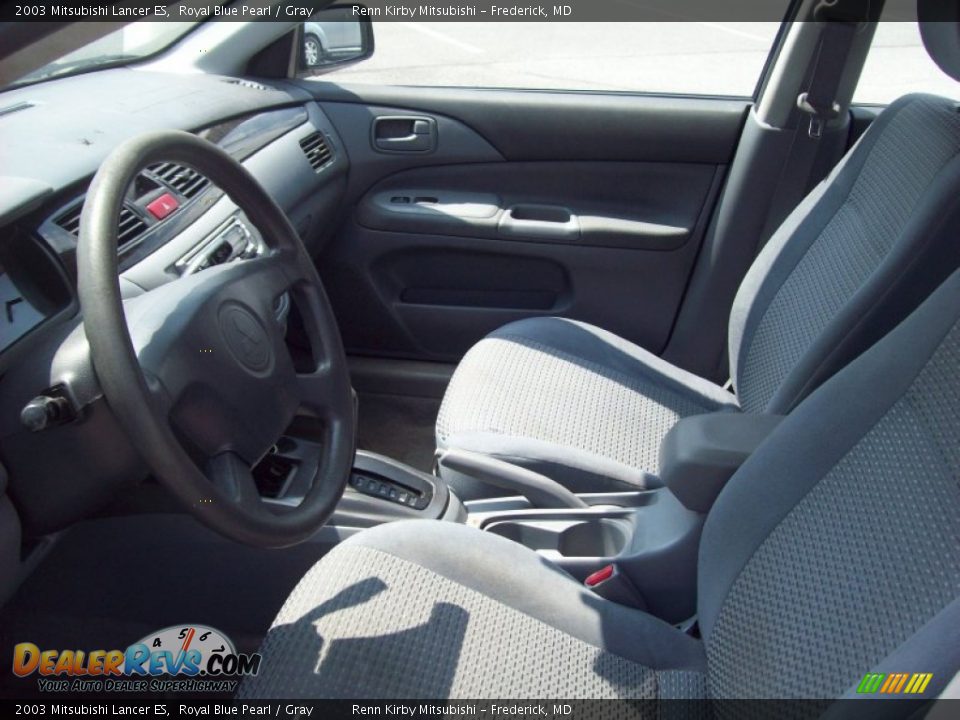 2003 Mitsubishi Lancer ES Royal Blue Pearl / Gray Photo #8