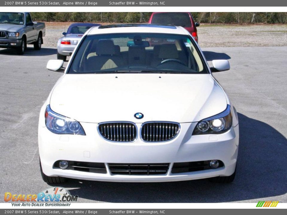 2007 BMW 5 Series 530i Sedan Alpine White / Beige Photo #2