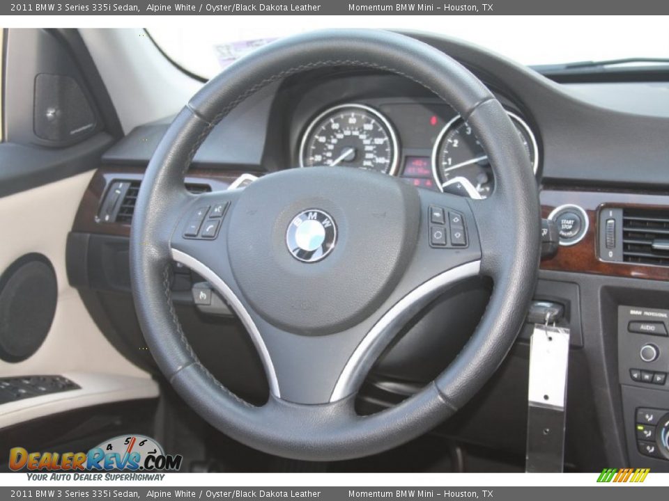 2011 BMW 3 Series 335i Sedan Alpine White / Oyster/Black Dakota Leather Photo #33