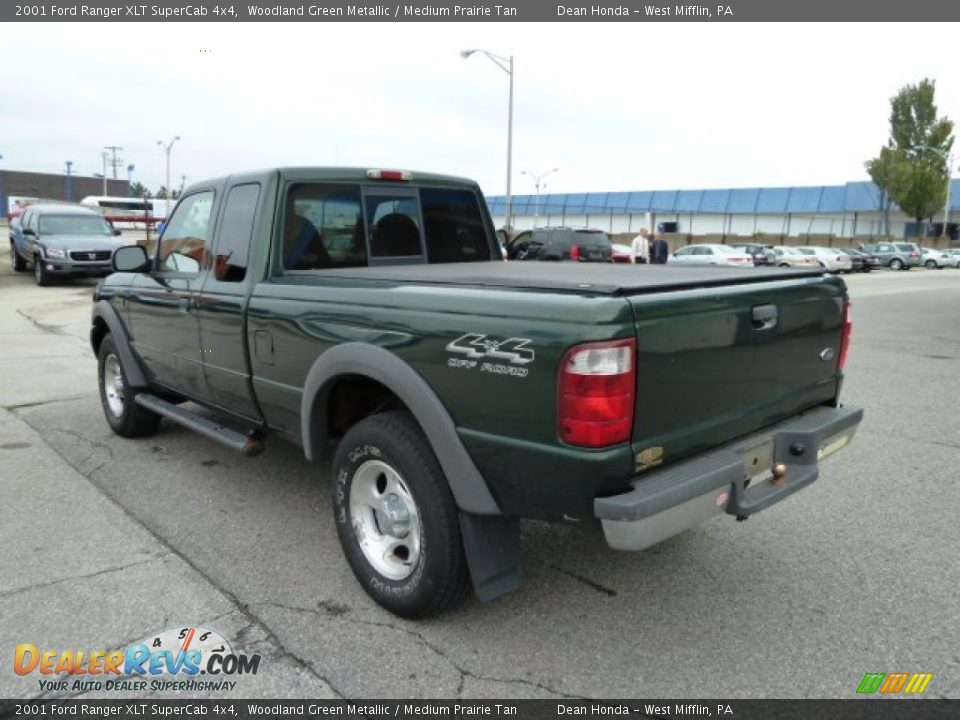 2001 Ford Ranger XLT SuperCab 4x4 Woodland Green Metallic / Medium Prairie Tan Photo #3