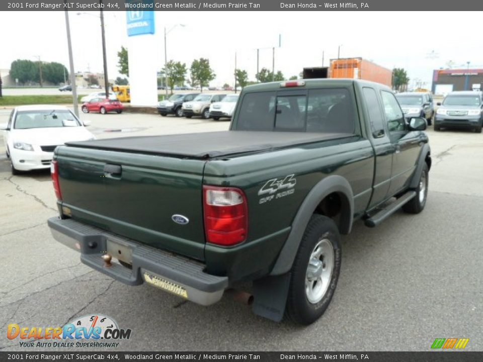 2001 Ford Ranger XLT SuperCab 4x4 Woodland Green Metallic / Medium Prairie Tan Photo #5