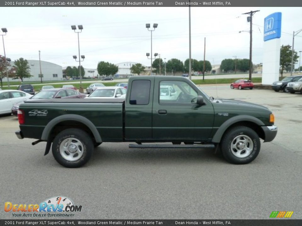 2001 Ford Ranger XLT SuperCab 4x4 Woodland Green Metallic / Medium Prairie Tan Photo #6