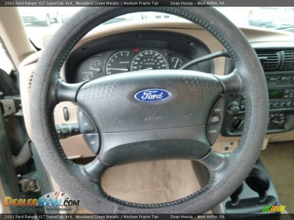 2001 Ford Ranger XLT SuperCab 4x4 Woodland Green Metallic / Medium Prairie Tan Photo #15