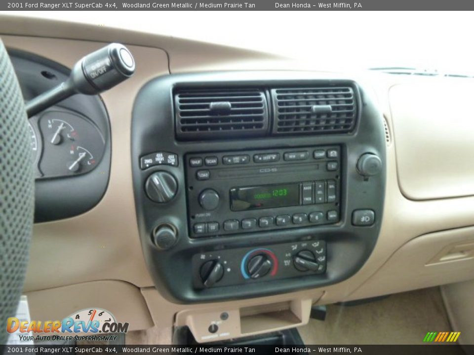 2001 Ford Ranger XLT SuperCab 4x4 Woodland Green Metallic / Medium Prairie Tan Photo #18