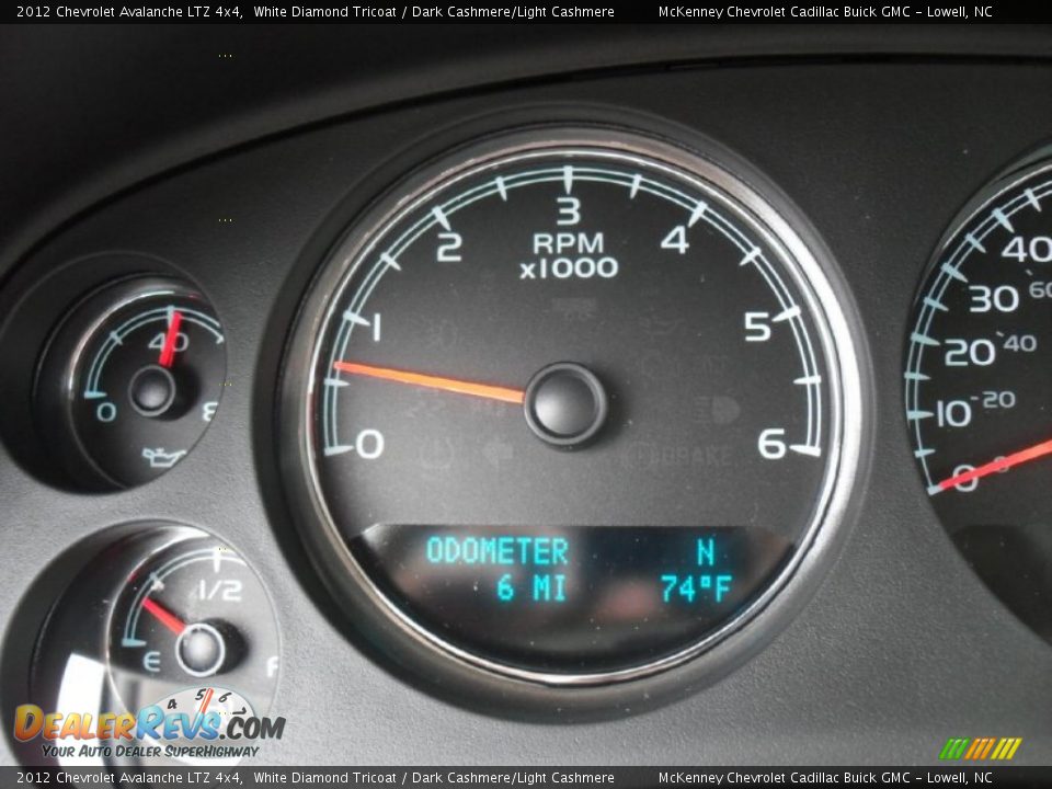 2012 Chevrolet Avalanche LTZ 4x4 White Diamond Tricoat / Dark Cashmere/Light Cashmere Photo #14