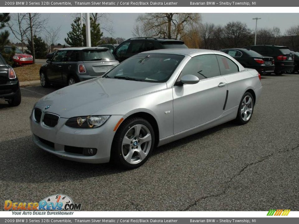 2009 BMW 3 Series 328i Convertible Titanium Silver Metallic / Coral ...