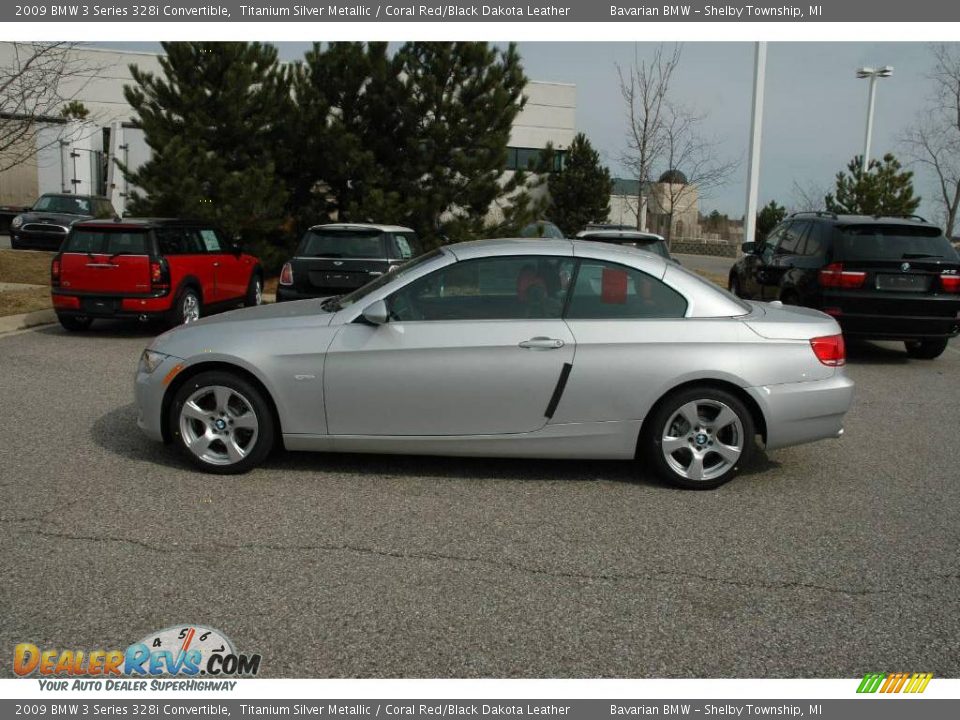 2009 BMW 3 Series 328i Convertible Titanium Silver Metallic / Coral ...