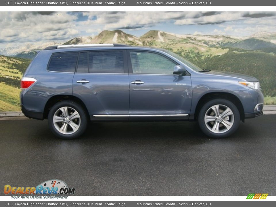 Shoreline Blue Pearl 2012 Toyota Highlander Limited 4WD Photo #2