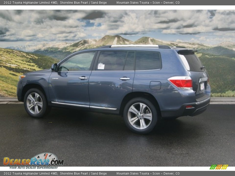 2012 Toyota Highlander Limited 4WD Shoreline Blue Pearl / Sand Beige Photo #3