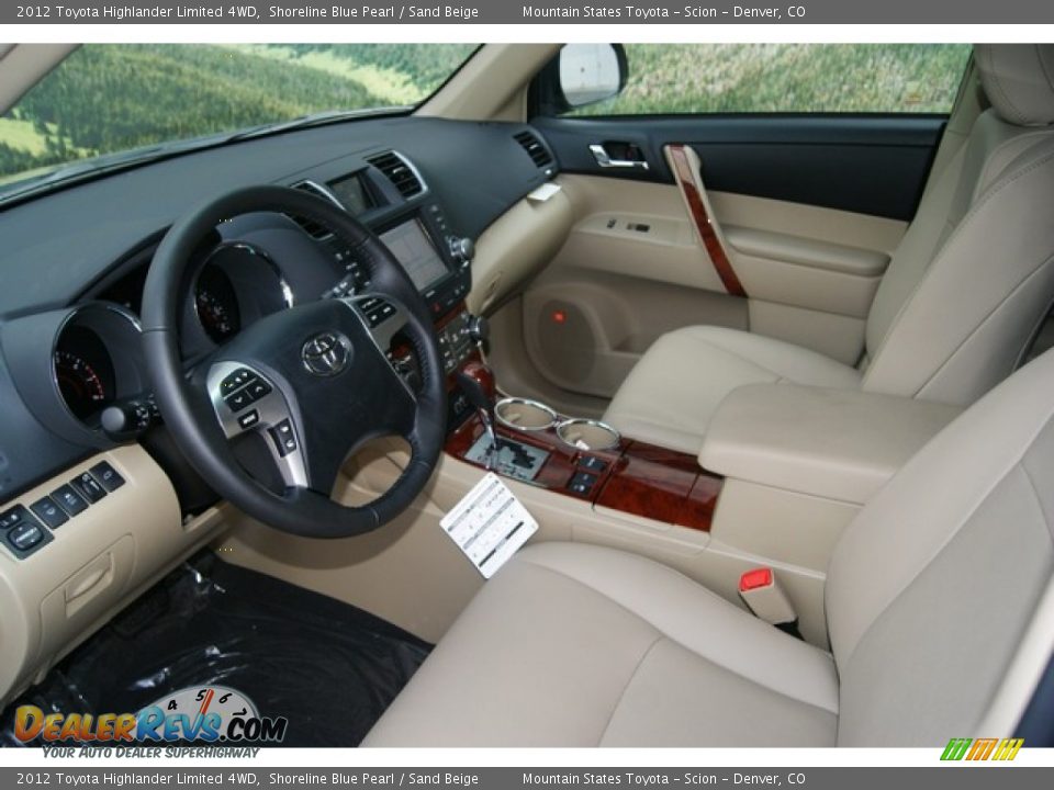 Sand Beige Interior - 2012 Toyota Highlander Limited 4WD Photo #4