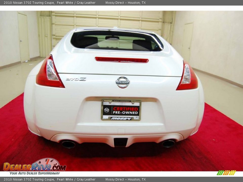 2010 Nissan 370Z Touring Coupe Pearl White / Gray Leather Photo #5